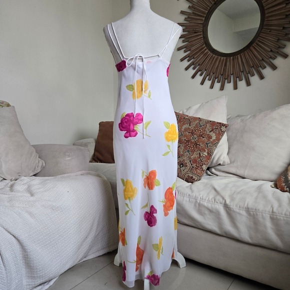 Vtg Y2K Garfunkle Australia Size Lavender Floral Feminine Maxi Sleeveless Dress - Picture 3 of 8